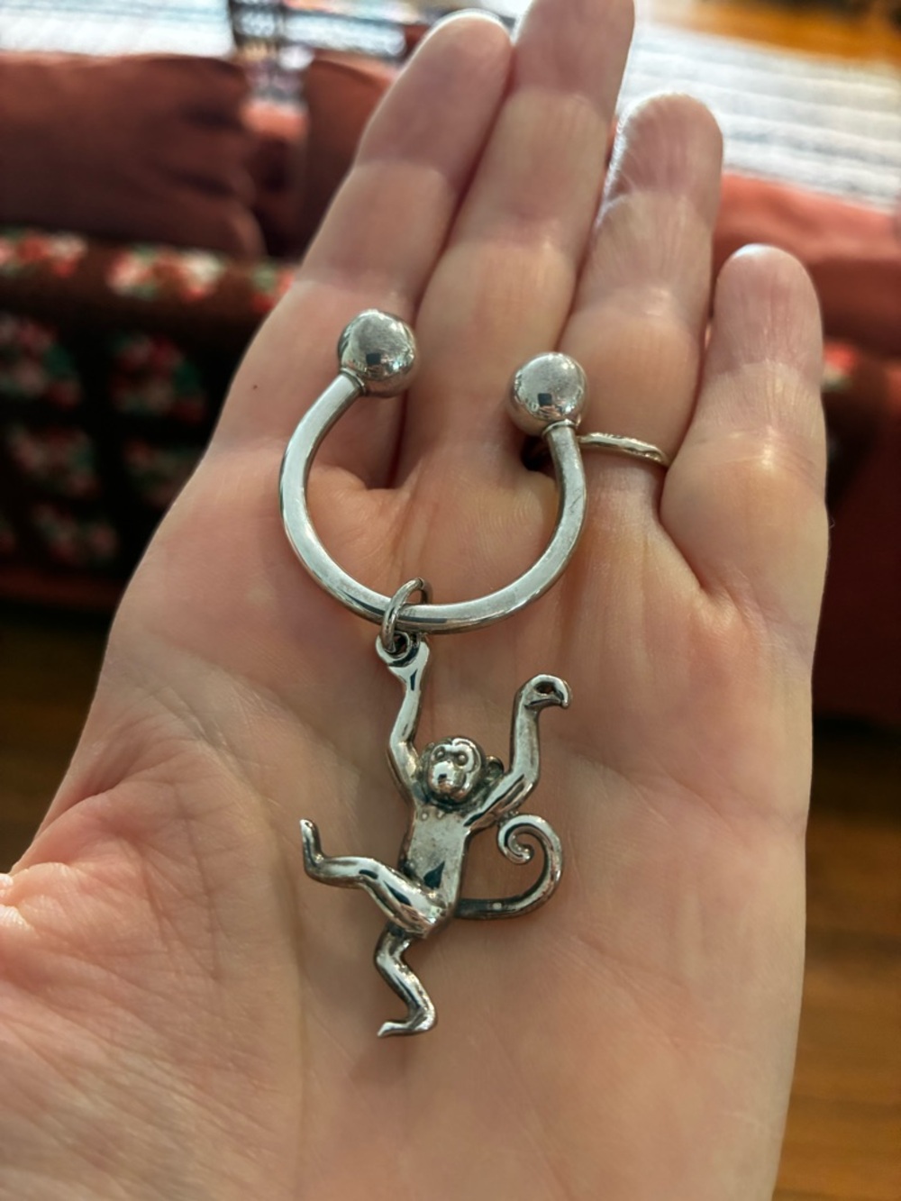 Tiffany & Co. Sterling Silver 925 Vintage Monkey Key Ring NIB RARE!!!
